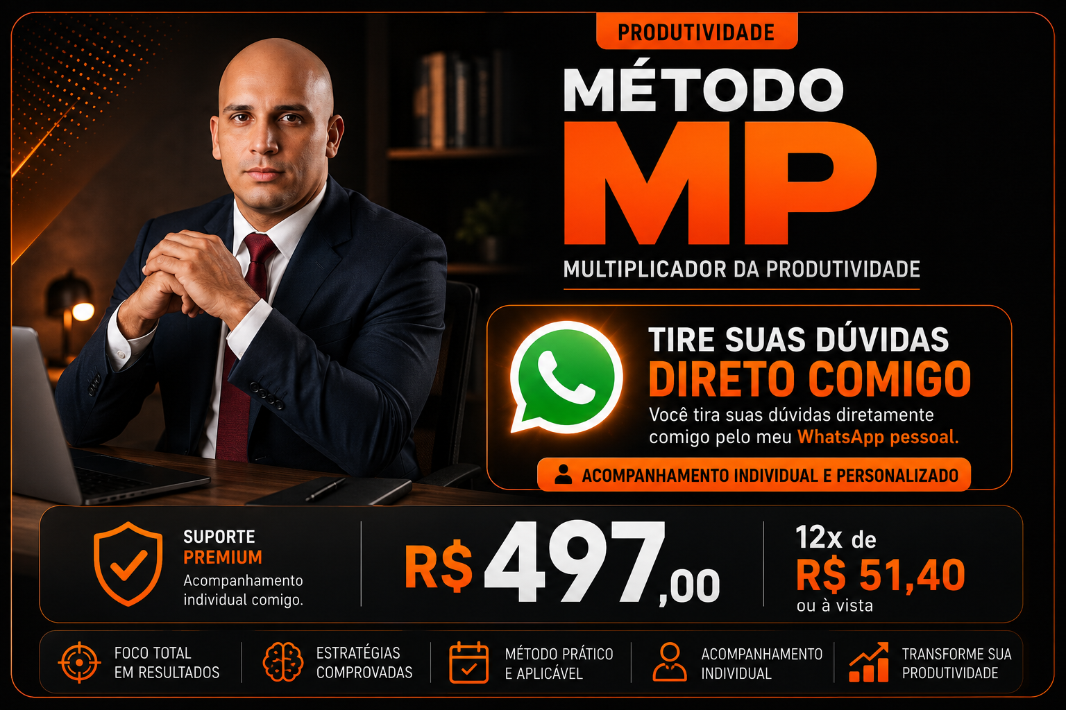 Método MP — versão premium com WhatsApp pessoal